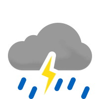 Kraftigt regn och åska Kraftigt regn och åska