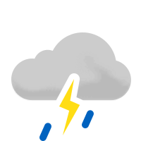 Lätt regn och åska